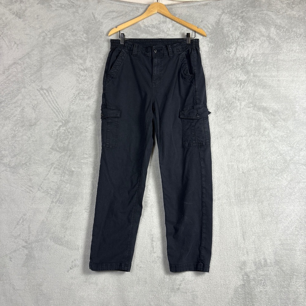 American Eagle Womens Black Cargo Pants Standard Regular Stretch Utility Size 10
